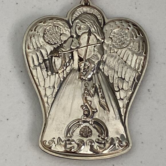 VTG Towle Sterling Silver Christmas Ornament Only Angel 1994 4th Edition 3.5” - Picture 3 of 8